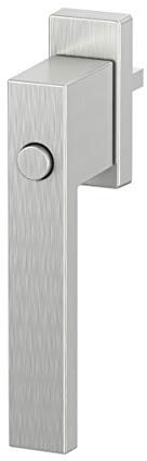 Design Aluminium Fenstergriff Dublin mit Druckkopf - gebürstet, Farbe:Silber F1, Stiftlänge:35mm