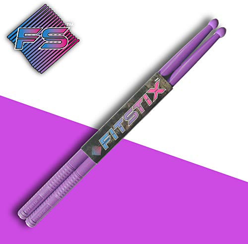 FITSTIX Drumsticks für Fitness & Aerobic, Workout-Kurse, Drumsticks, starkes und leichtes Design machen eine lustige Ergänzung für jede Übungsroutine oder Klasse 5a Lila ohne PowerGrip