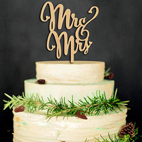 Mr & Mrs Cake Toppers,Hochzeit Kuchen Topper Holz Tortentopper Party Hochzeitsgeschenk Jahrestag Kuchen Dekoration