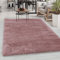 Tapis à Poils Longs, Couleur Rose, Unicolor - Monochrome, 107633, Tapis Rectangle, Tapis Salon-Salle à Manger ou Chambre, 140 x 200 cm