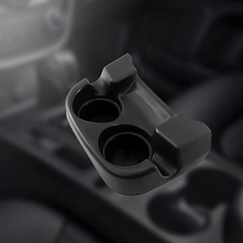 Riloer Porte-gobelet pour console centrale avant couvercle décoratif ABS noir pour voiture, numéro OEM 1C3Z3613562AAA, pour Fo-rd F150 F-250 F-350 F-450 2001-2004