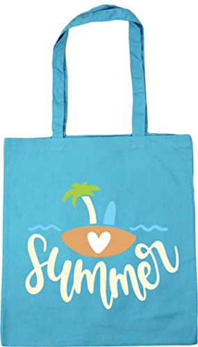 Hippowarehouse Summer Island Palm Tree Tote Shopping Gym Beach Bag 42cm x38cm, 10 litres