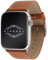 Eternel - Simple tour Bracelet iconique - Compatible toutes Apple Watch - 45/46mm - Fait main en France - Tannage végétal - Gold - Adaptateurs acier inoxydable