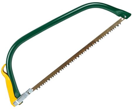 Dönges Bügelsäge mit Sägeblatt, 460 mm (Säge Astsäge Baumsäge Bogensäge Metallsägebogen Schwedensäge Sägebogen), mit stabilem, ovalem Bügel, Spanner verzinkt, Schnellschnitt-Sägeblatt