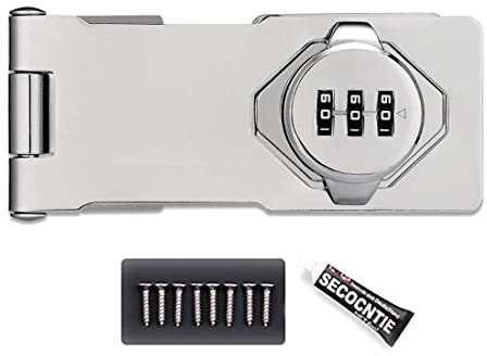Passwortsperren für Haushaltsschränke, Schrankschloss ohne Bohren, Schrankschloss, Schubladen Schloss, Briefkasten Zahlenschloss, Kombinationsschloss für Schrank, Schublade, Briefkasten (Silber)