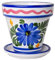 Maceta ceramica flor 22x22 cm
