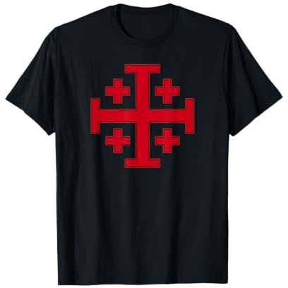 JERUSALEM CROSS FIVE-FOLD CROSS RITTER TEMPLAR T-Shirt