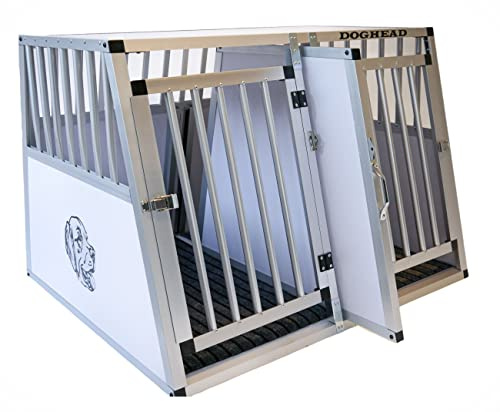 Doghead Alu Hundetransportbox 97x85x69 DG Comfort Reisebox Hundebox Transportbox Hundegitter Autobox - Nicht für Kombis geeignet