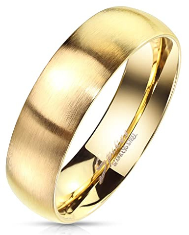 viva-adorno Damen & Herren Edelstahl Ring Partnerring Verlobungsring matt poliert RS56/57