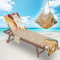 Surwin Schonbezug Für Gartenliege Strandliegenauflage Frottee Liegenauflage Stuhl Strandtuch Sun Lounger Bezug mit Tasche Sporthandtuch 3D für Sommer Garten Schwimmen (75x210cm,Hülse)