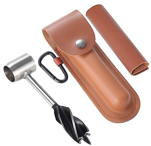 eROOSY Brocas manuales para carpintería, Bushcraft, juego de brocas manuales de supervivencia para exteriores/camping