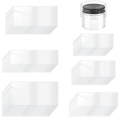Swpeet 900Pcs 6 Größen 2.44 2.71 2.95 3.22 3.5 Klar PVC Schrumpffolie Flasche Schrumpfbänder Sortiment Kit, perforierte Flasche Schrumpfbänder für Flaschen, Gläser, Dosen und Zinn Lipgloss