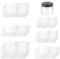 Swpeet 900Pcs 6 Größen 2.44 2.71 2.95 3.22 3.5 Klar PVC Schrumpffolie Flasche Schrumpfbänder Sortiment Kit, perforierte Flasche Schrumpfbänder für Flaschen, Gläser, Dosen und Zinn Lipgloss