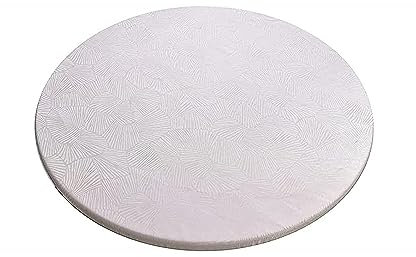 Runde Tischdecke, Elastische Tischtuch, Non-Slip Round Tablecloth, Washable Stretch Table Cover, Tischdecke Outdoor Rund, Tischtuch (90cm,Weiss)