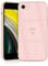 JRIANY Phone Case for iPhone 8 / 7 / SE 2020 & 2022, Protective Flexible TPU Case with Heart Design, Shockproof, Light Pink