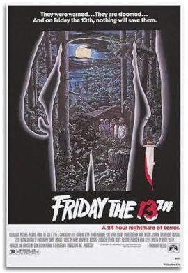 VZRSQZK Filmposter Friday The 13th, dekoratives Gemälde, Leinwand-Wandposter und Kunstdruck, modernes Familienschlafzimmer-Dekor-Poster, 20 x 30 cm