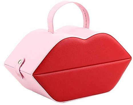 BONOOL Schmuckschatullen, kreativer, vielseitiger Schmuck-Organizer mit Spiegel, doppelschichtige Schmucktruhe, Samt-Aufbewahrungsbox für Schmuck, Schmuckkästchen für Damen