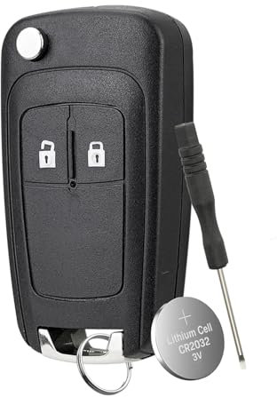 2 Buttons Car Key Fob Case For Vauxhall Astra Insignia Vectra Zafira Meriva Mokka Key Shell with Screwdriver Key Ring Battery CR2032