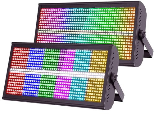 GdjRttk 2PCS 768 LED Wallwasher Außen Bühnenlicht, RGBW Strahler Partylicht mit DMX512 Kontrolle, Gebäudebeleuchtung Außenwandleuchte für Live-Events, Bars, Disco, Weihnachten, Halloween, Hochzeit