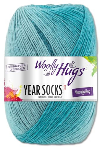 Frida's Wollhaus Woolly Hugs 100 g Year Socks Sockenwolle Sockengarn Farbverlauf 17 Farben (08 | August)