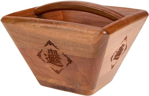 Rice Bucket Mini Wooden Plant Pots Furniture Playset Feng Shui Money Statue Feng Shui Ornaments New Home Ornament Miniature Wooden Bucket Flour Chinese Treasure Desktop Lunch Box
