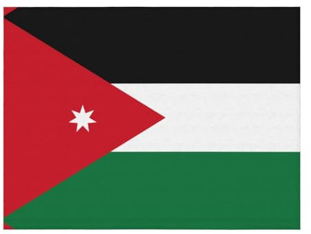 PHAYAH Überwurfdecke mit jordanischer Flagge, 127 x 101,6 cm, flauschige, große Flanelldecke für Sofa, Couch, Bett