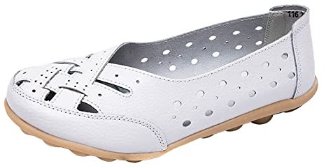 Swollen Feet Ballet Slippers Down to for Women Casual Flat Heel Shoes Color Set Hollow Solid Single Shoes Women's Foot Casual Shoes Women's Casual Shoes White Pumps Womens Black (White, 5)