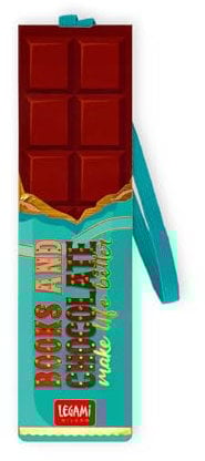 Legami - Segnalibro con Elastico, in Carta certificata FSC, Tema Chocolate, Tiene il Sengo e il Libro Chiuso, 4,7 x 17,5 cm