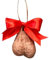 Generisch Weihnachtsdekoration, 3D Hoden Weihnachtsbaumschmuck, Weihnachtsbaum Ornamente Anhänger mit Schlüsselband,Resin DIY Christbaumschmuck,Spoof Fun Anhänger Festival Dekoration