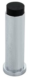 Infinity Decor Butée de porte murale en chrome poli pour plinthe avec embout en caoutchouc finition chrome poli pour protection murale/meubles 75 mm