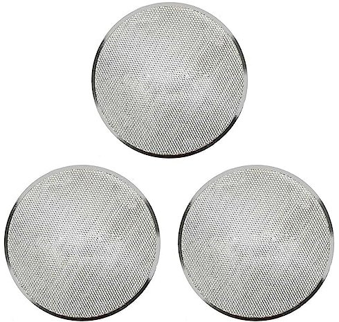 Nisone Set di 3 griglie da forno rotonde professionali per pizza e barbecue in antiaderente (30,5 cm)