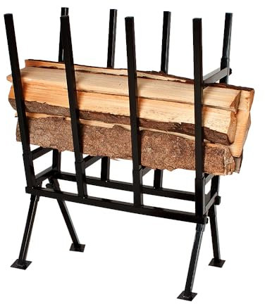 NAIZY Sägebock 77x53x102 cm Zusammenklappbar Metall Holzsägebock Verzinkt Sägehilfe Abnehmbar Kettensägebock Max bis 200kg für Kettensägen oder Handsägen, Schwarz