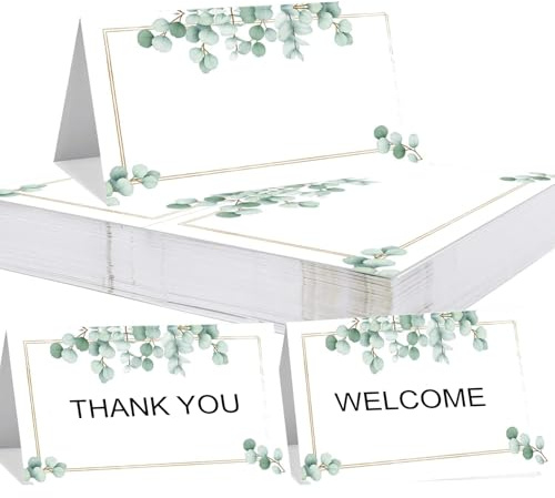 WUBAYI Lot de 50 marque-places pour table – Cartes de nom pour mariage, anniversaire, fête de Noël
