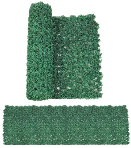 Clôtures de lierre artificiel pour balcon – Clôture d'intimité portable – Clôture de lierre – 0,5 x 2 m – Haie artificielle pour extérieur, terrasse, mur, arrière-cour, jardin