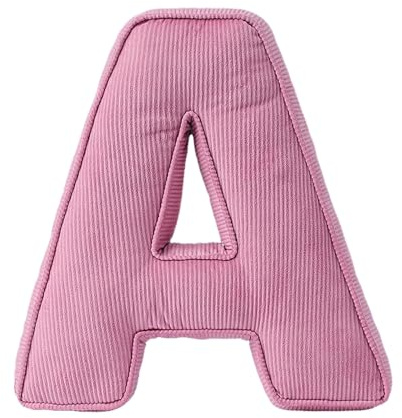 Generisch Dekoratives Kissen In Buchstabenform, Rosa Kissen, Buchstaben Kissen, Decorative Pillows, 34 X 39cm Weiches PlüSchkissen FüR Wohnzimmer, Schlafzimmer (A)