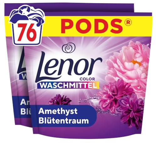 Lenor Pods Amethyst Blütentraum Waschmittel, 76 Wäschen
