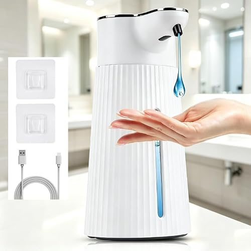 Automatischer Seifenspender, 400 ml elektrischer Seifenspender | Seifenspender wandbefestigung mit Sensor, USB-aufladbar,IPX6 wasserdicht, für Küche und Badezimmer