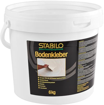 Bodenkleber 6kg | Kleber für Vinyl, Teppich, PVC und andere verschiedene Bodenbeläge