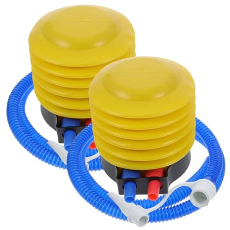 Pompa ad Aria a Pedale per Palloncini, Set da 2 Pezzi in Plastica | Compatta e Portatile, Gonfiatore a Pedale Facile da Usare, Adatta a Palla da Esercizio e Gonfiaggio Rapido