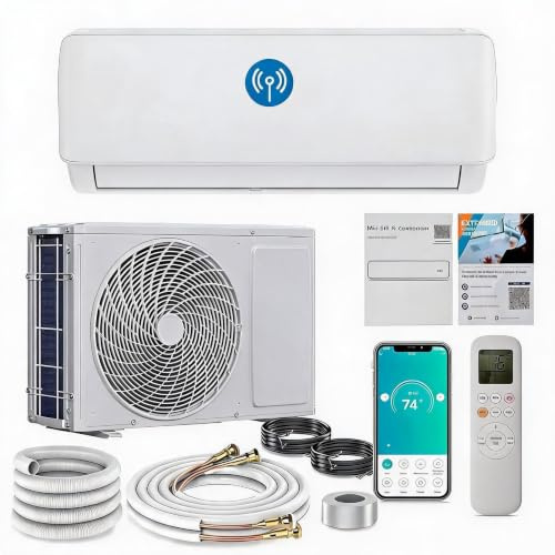 GarveeMore Split-Klimaanlage 9000 BTU mit Inverter– A++ Energieeffizienz | WiFi & App-Steuerung, 5 Betriebsmodi, R32, Wandmontage – für Räume bis 25 m²