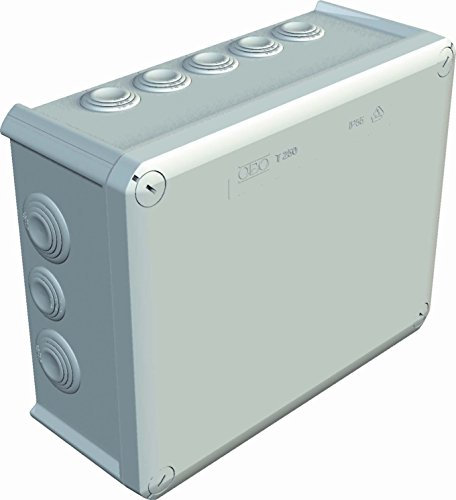 obo-bettermann System Conex. Fij. – Behälter Abzweigdose Serie t250rj Konus Eingang + Deckel rot Polypropylen grau