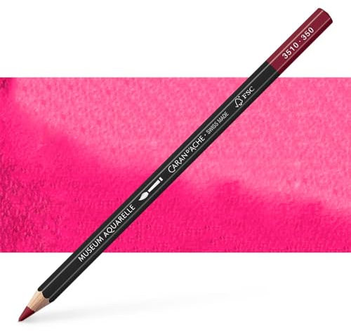 Caran d'Ache Museum Aquarelle Bleistift Museum Aquarelle Bleistift 3510.350/ NR 350 PURPLISH RED/PURPURROT-FSC (1 Stück/ (Pack of 1)