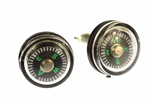Miniblings Kompass Outdoor Ohrstecker Camping beweglich 1cm | Ohrschmuck, sorgfältig in Berlin gefertigt, ein Stück mit Persönlichkeit