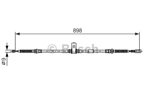 Bosch Seilzug, Feststellbremse 1987482397 | Kompatibel mit: NISSAN CABSTAR, NT400 CABSTAR
