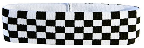Flaggenfritze® Stirnband Karo Schwarz Weiß Zielflagge