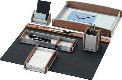 Rumold Schreibtisch-Set Buche/Aluminium 6-teilig