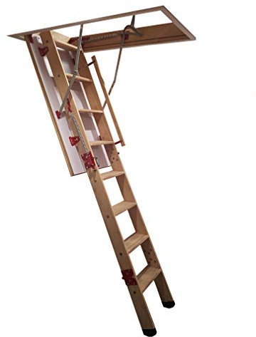 BPS Grand Wooden Loft Ladder - 1280mm x 700mm Floor to Ceiling Heights up to 2.8m - Loft Ladders