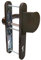 Schmalrahmen Türbeschlag SRG 1620 Braun PZ 92mm Kn/Dr Türklinke Türgriffe