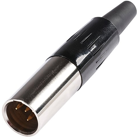 HICON Mini XLR 4-pol Stecker Männlich / Male Jack / Max Kabel Ø 3,5mm | HI-XMCM4
