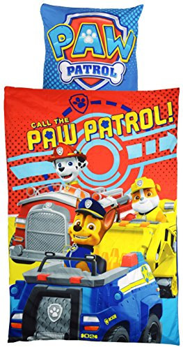 Paw Patrol Microfaser, 135 x 200cm-0121990 Bettwäsche, Polyester, blau, 37.5 x 27 x 4 cm